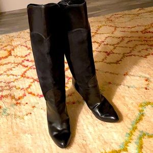 Oscar de la Renta Black Heeled Boots
